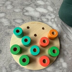 Lovevery Wooden Stacking Toy - Green and Orange